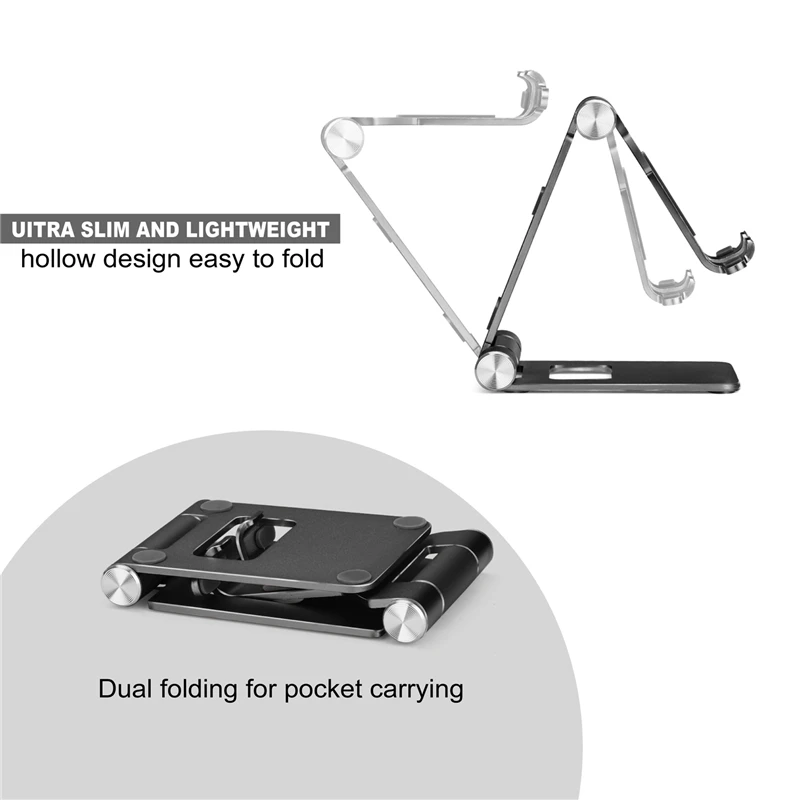 Складной портативный многоугольный регулируемый держатель для телефона Алюминиевый сплав кронштейн для планшета мобильный телефон Подставка для зарядки для iPhone iPad