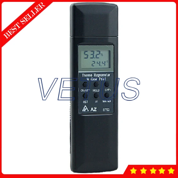 

AZ8703 Digital PortableTemperature Meter Hygrometer Dew point Tester Psychrometer