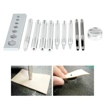 

12pcs Snap Rivet Fastener Buttons Installation Tool Kit for Leather Crafts Hand Punch Tool Set DIY Material Accessories