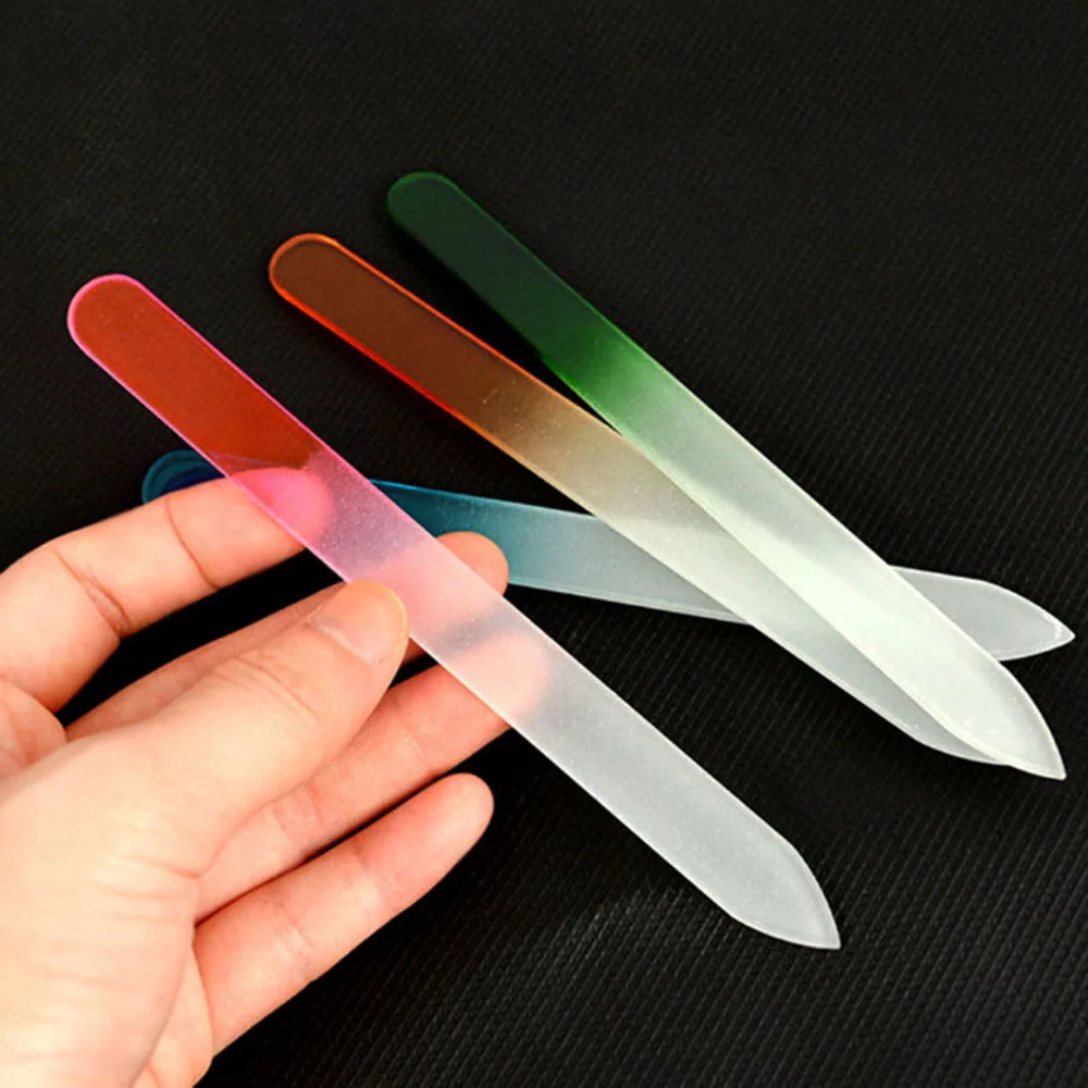 

1Pcs New Durable Crystal Glass Nail Files Buffer Manicure Device Decorations Tool Sanding Buffer Block Pedicure Nail Tools