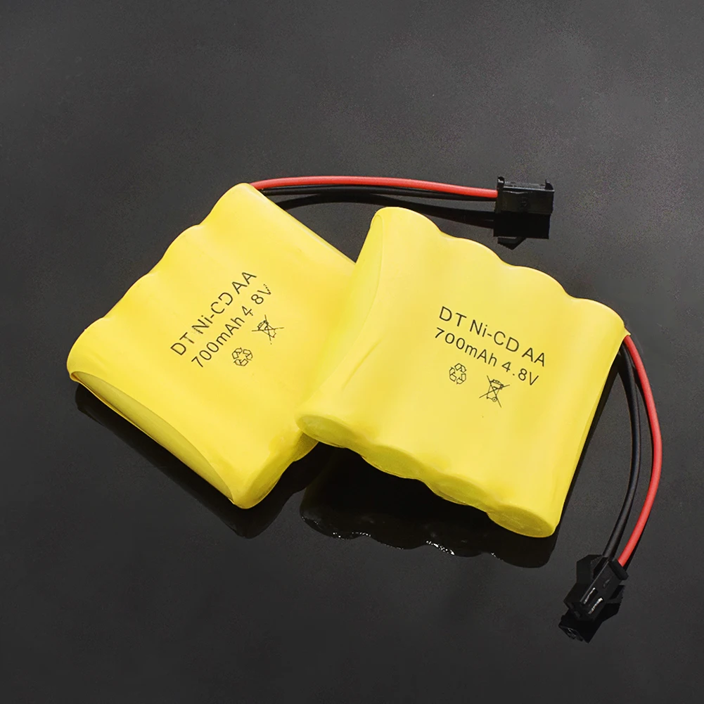 

2 Pieces Rechargeable 4.8V Ni-Cd Battery Pack SM-2P 700mAh AA Cells Electric Remote Control Toys Security Device Battery Replace