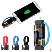 2 AA батарея питание Мини Открытый Портативный магнитный маленький микро USB аварийный телефон зарядное устройство для samsung htc Android