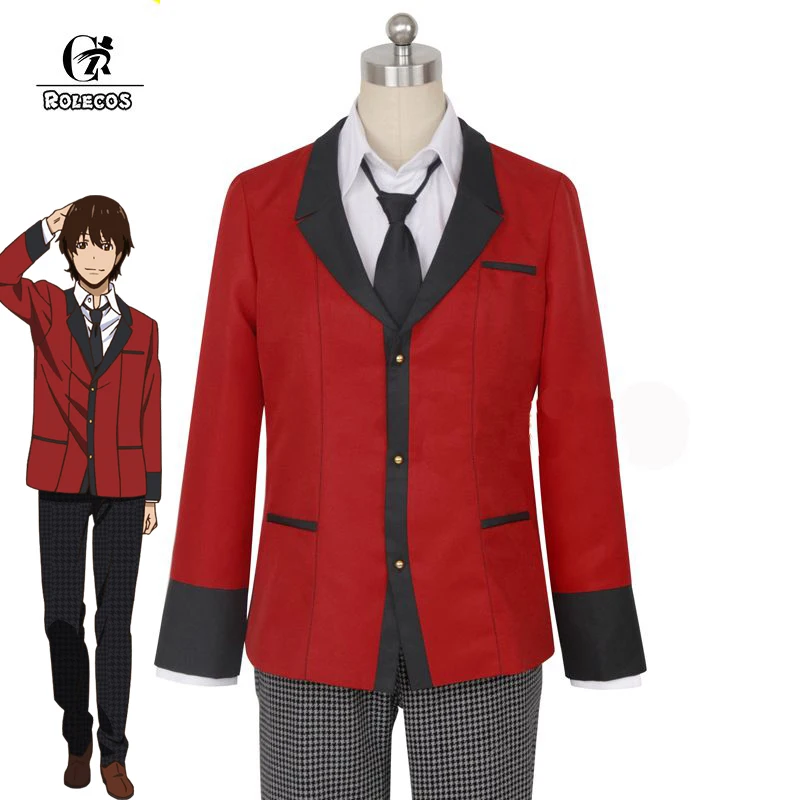 ROLECOS бренд аниме Kakegurui Косплей костюмы компульсивный игрок Suzui Ryouta косплей костюм