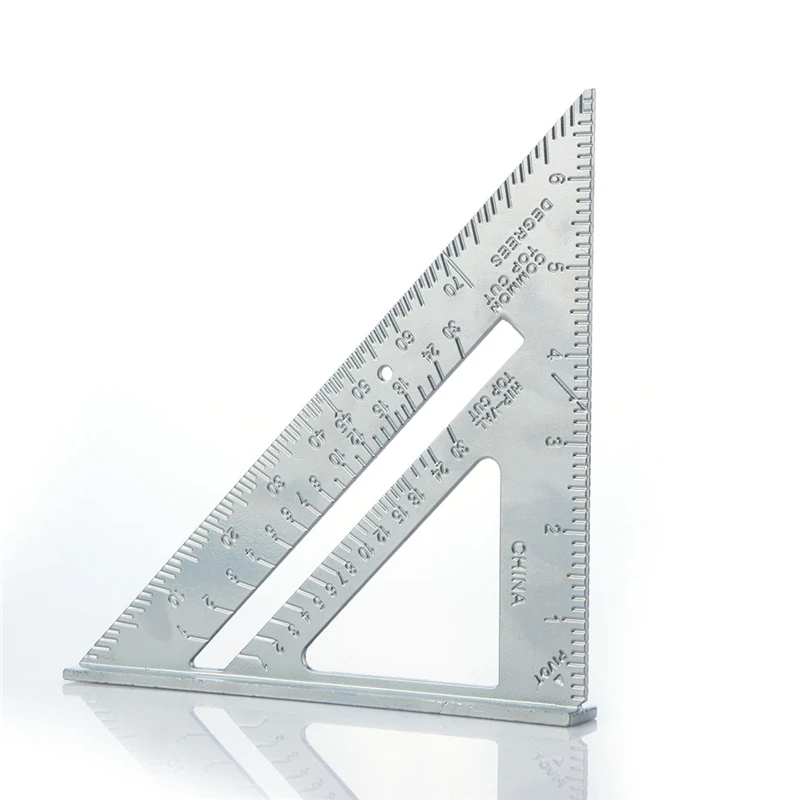 Измерение 7 дюймов плотник линейка скорость квадратный транспортир алюминиевый сплав Торцовочная рама Tri-Square линия Scriber пила направляющие измерительные приборы