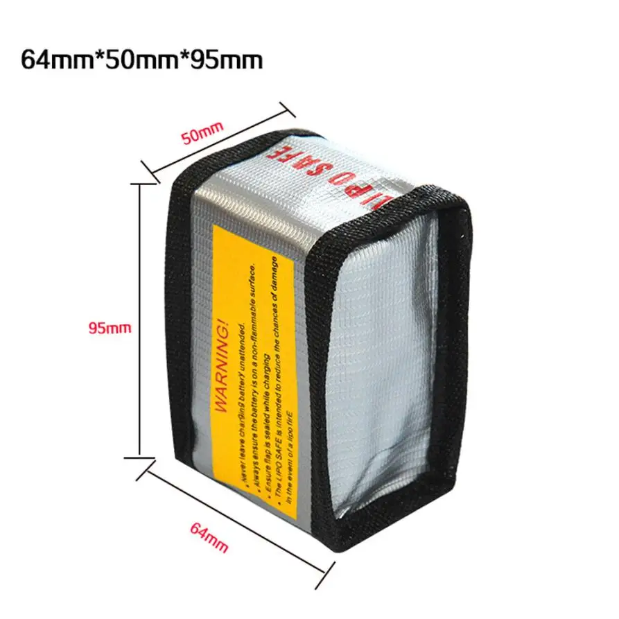

LiPo Li-Po Battery Fireproof Safety Guard Safe Bag 64*50*95MM Levert Dropship Oct 02