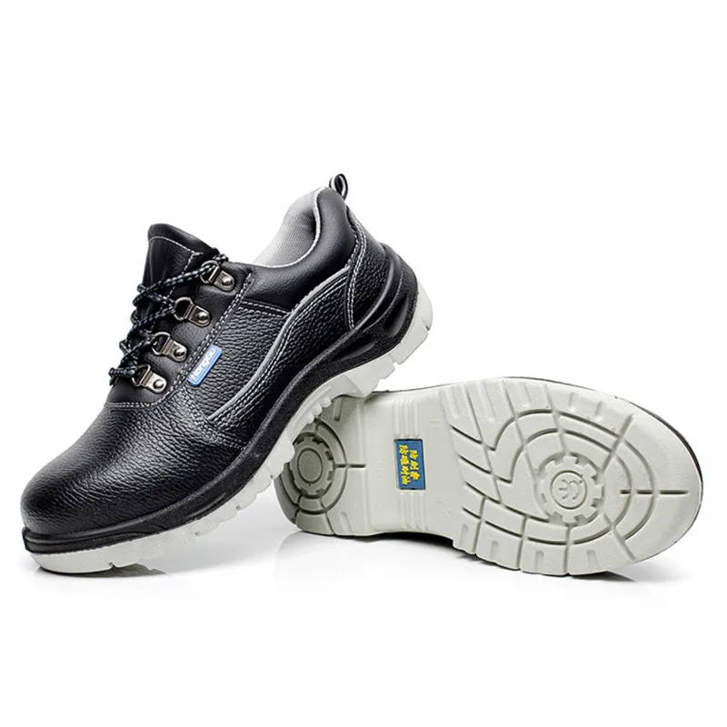 black leather work trainers