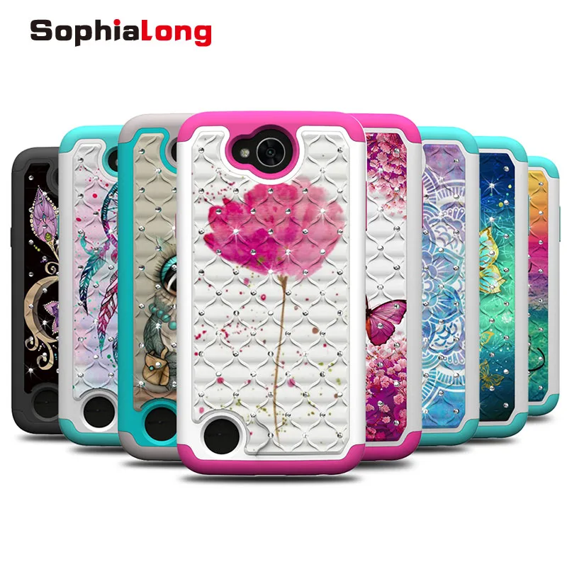 SophiaLong Cover For LG X Power 2 Case Rhinestone Phone