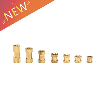 

20pcs/lot Brass insert M3 M4 Through thread brass insert nut / knurled nuts for injection moulding