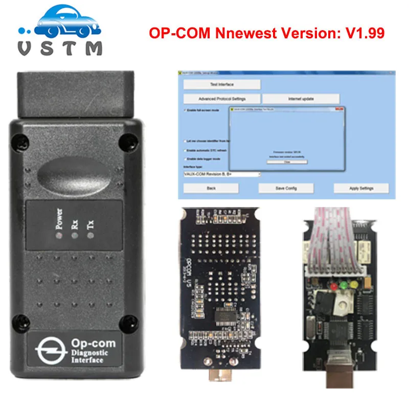 OP COM V1.99 OPCOM V1.95 с самым лучшим для зеленой печатной платы реальные PIC18F458 чип OBD2 подключению CAN-шины для Opel obd2 Профессиональный диагностический инструмент