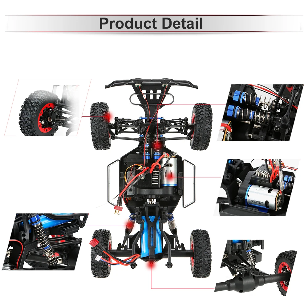 Wltoys 12423 12428 1/12 2,4G 4WD RTR RC автомобилей 50 км/ч Высокая Скорость RC Рок Гусеничный Радиоуправляемый гоночный автомобиль дистанционного Управление автомобиля