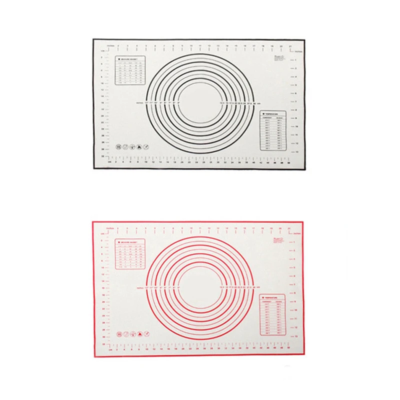 60*40cm Silicone Cake Dough Rolling Mat Baking Mat Home Pastry Clay Pad Fondant