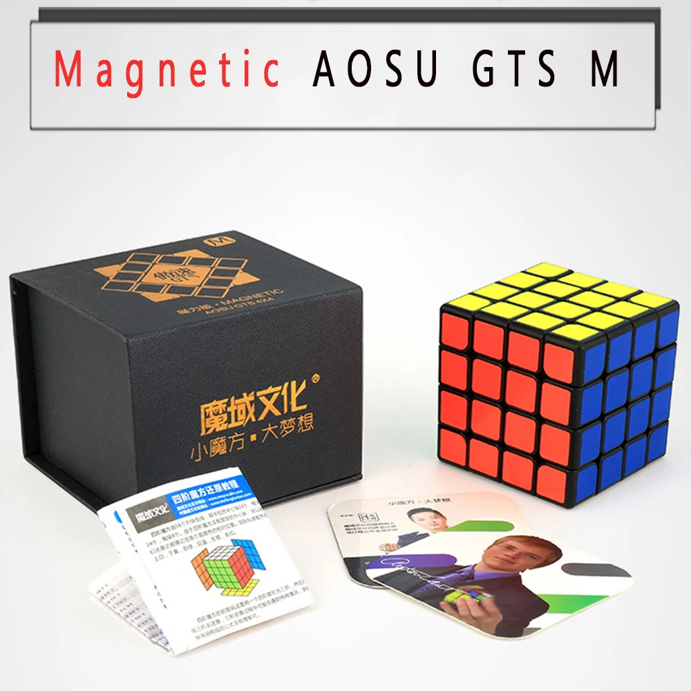 

Magnetic 4*4*4 Professional Moyu Aosu GTS M Puzzle Magic Cube 4 Four-layer Stickerless Cubo Megico 6.2CM 4x4x4