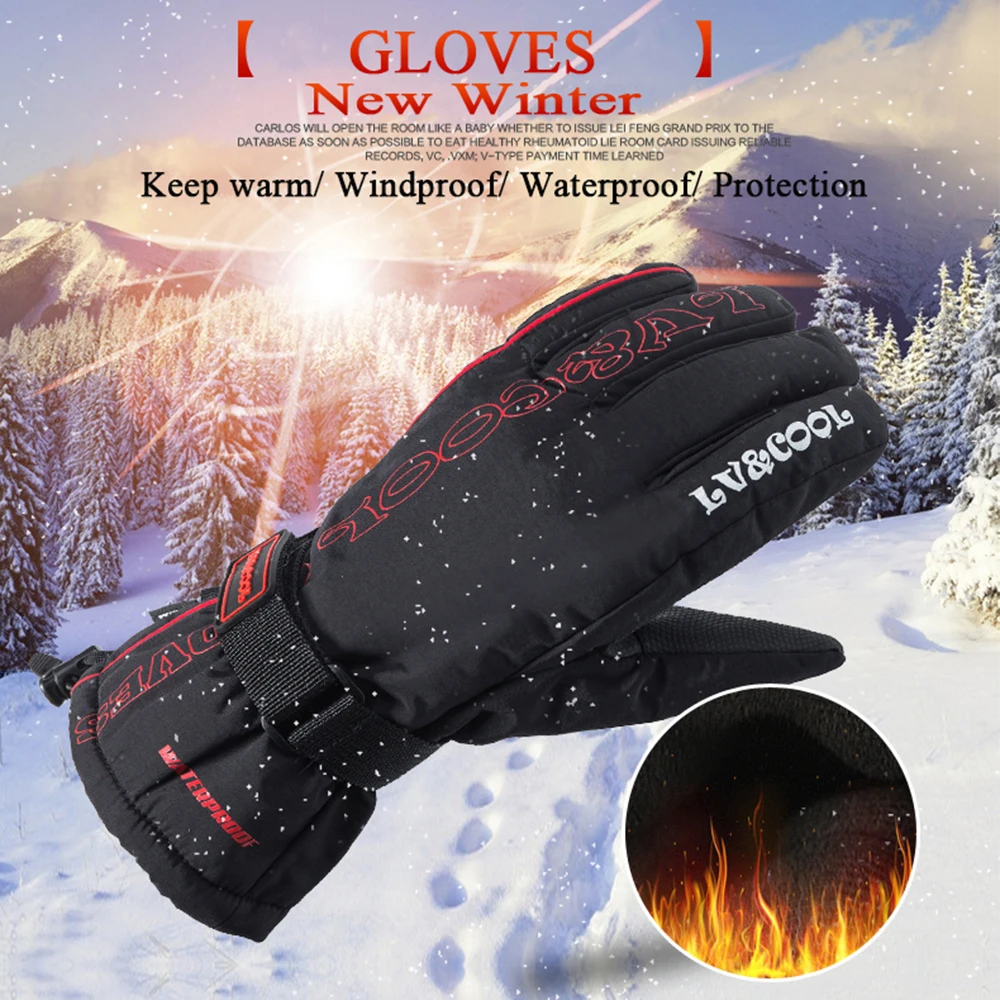 Winter Motorcycle Gloves Men Racing Waterproof Windproof Warm Leather Cycling Bicycle Cold Luvas Motor Guantes Glove M/L/XL/XXL