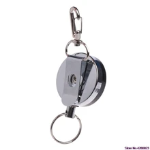 Рыболовный Zinger Втягивающее кольцо для ключей, держатель, выдвижной стальной кабель, аксессуар
