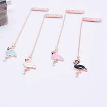 1 шт. креативная мультяшная подвеска «Фламинго» металлическая Закладка скрепка для бумаги Kawaii канцелярские принадлежности молочный блокнот планировщик скрепки