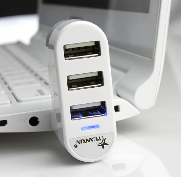 Rotatable High Speed 3 Ports USB HUB 2.0 USB Splitter Adapter for Notebook/Tablet Computer PC Peripherals