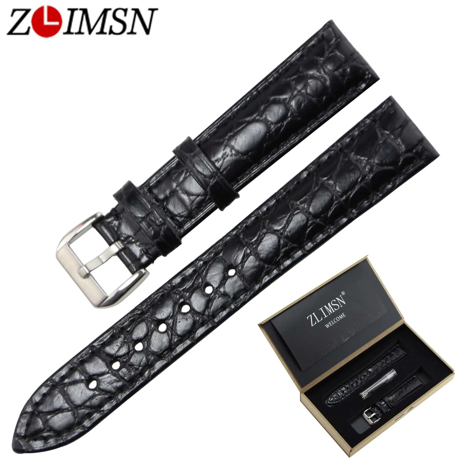 Buy ZLIMSN Genuine Leather Watch Bands Men Womwn