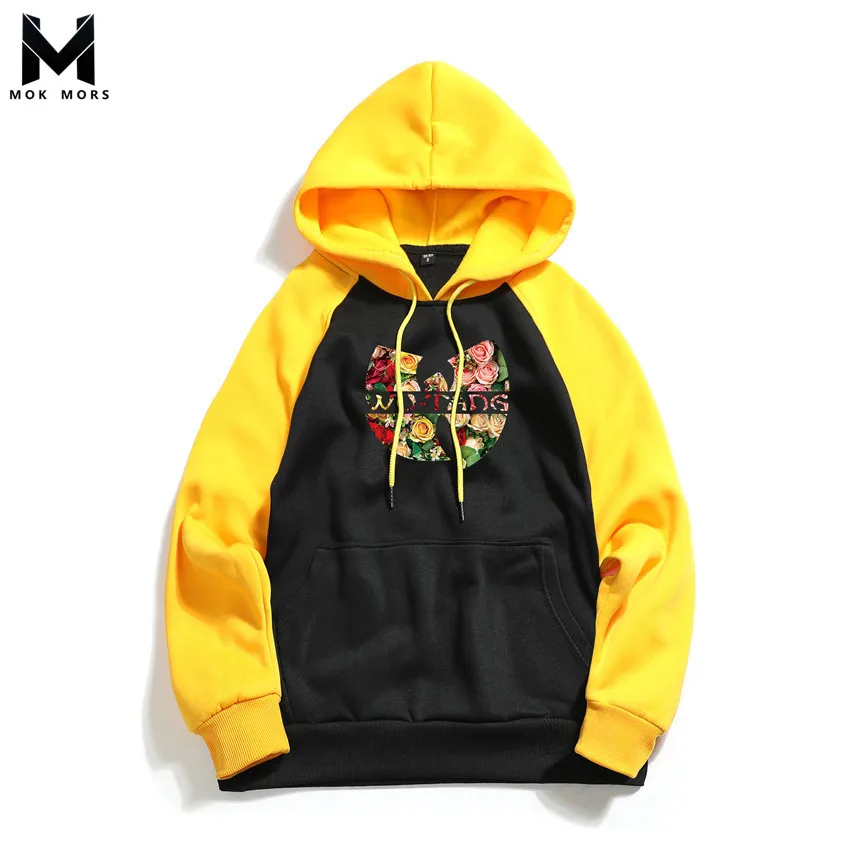 

Fashion Men's Versatile Gym Fitness Exercise Slim Hooded Mens Hoodies Personalized Print Stitching Long Sleeve Sweatshirts Men
