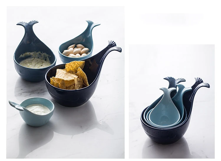 ANTOWALL Милая чаша в форме Кита керамическая чаша для выпечки керамический соевый соус заправка маленькое блюдо миска в виде Кита