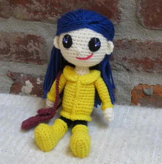 Мерида смелая девушка и Coraline Amigurumi связанная крючком Погремушка кукла|crochet rattle|doll