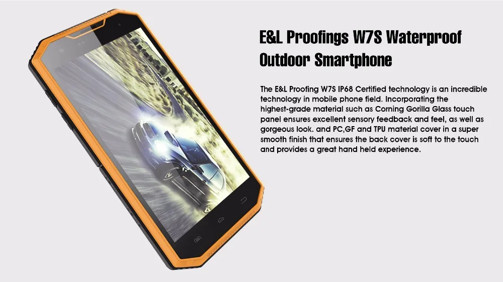E& L W7s 4G мобильный телефон Android 7,0 5,0 дюймов водонепроницаемый ударопрочный IP68 MTK6737 четырехъядерный 2 Гб ram 16 Гб rom 2800 мАч смартфон