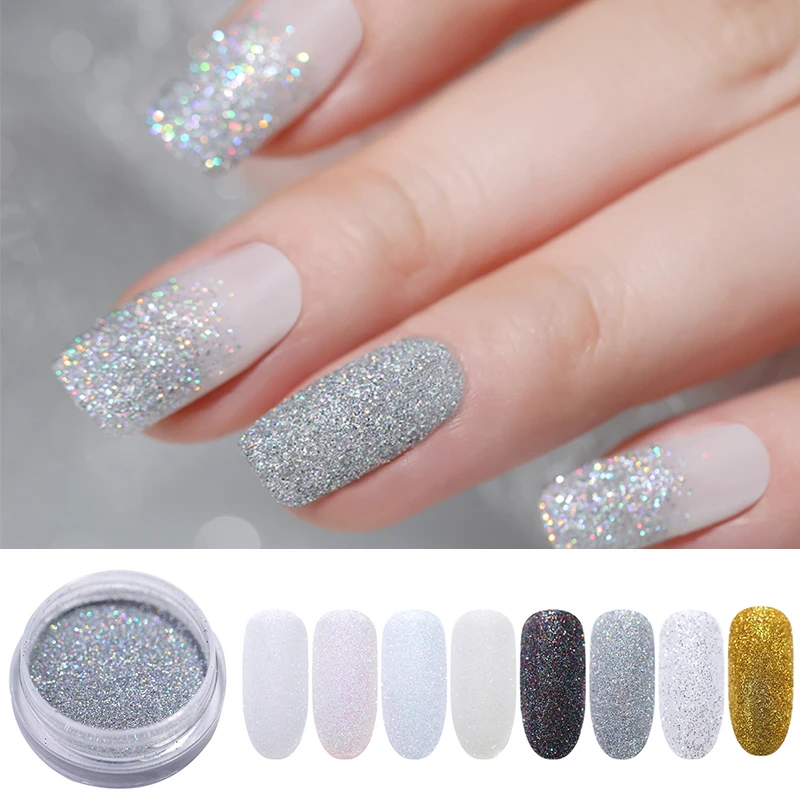 

Holographic Nail Glitter Powder Shining Sugar Glitter Nail Art Holo Acrylic Dust Chrome Pigment Powder Manicure Nail Decoration