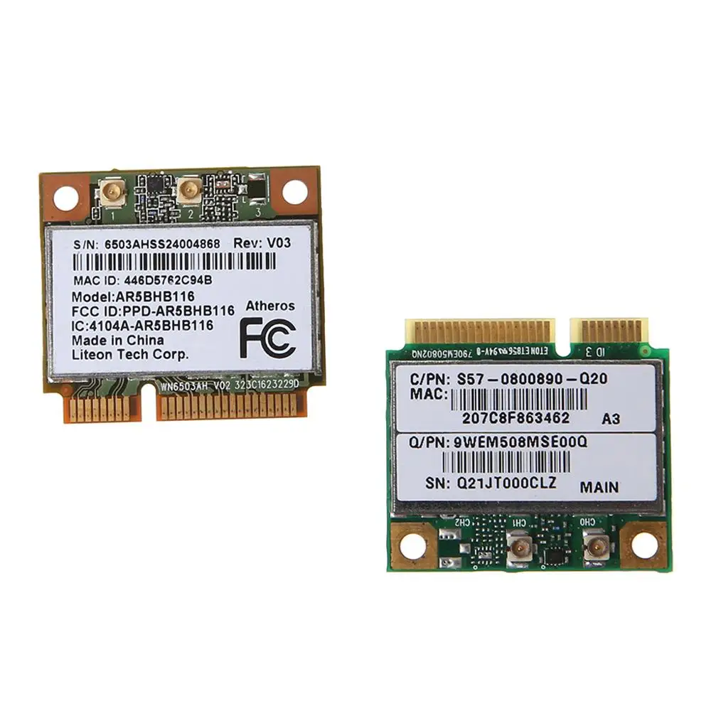 Atheros AR9832 AR5BHB116 2,4/5 ГГц одночиповый 300 Мбит/с 802.11n MINI PCI-E беспроводная карта wifi WLAN Внутренняя сетевая карта