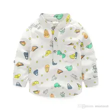 New Cute Kids Boys Cartoon Fall Shirts Candy Color Pockets Western Children Tops Blouse 5pcs/lot Wholesale