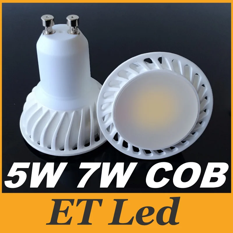 

White shell Dimmable GU10 Led Bulbs Light Frosted Cover Led Spotlights Cool / Warm White E27 E26 MR16 Led Lights 110-240V 12V