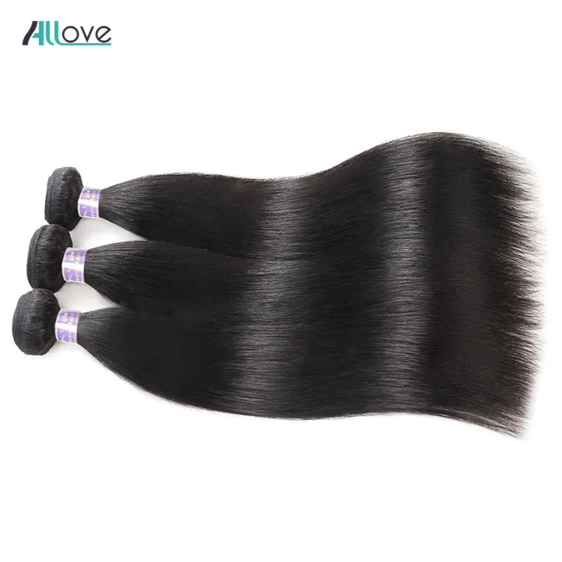 Allove Straight Hair Bundles Brazilian Hair Weave Bundles 100% Human Hair Bundles Natural Color Non Remy Hair Weave 1/3/4 Pieces Allove Straight Hair Bundles Brazilian Hair Weave Bundles 100% Human Hair Bundles Natural Color Non Remy Hair Weave 1/3/4 Pieces