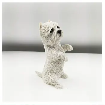 

13cm West Highland White Terrier dog figure,car styling home room decoration,love poodle decorative article Christmas gift toy