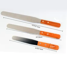 Деревянная ручка 6/8/10 дюймов лопатка для торта для украшения торта гладкая заполнения плоской ракельный нож Угловой Инструмент