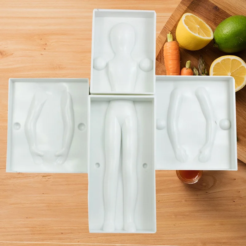 

6PCS Human Body Model Food-Grade Silicone 3D Shape Dress Fondant Cake Decorating Tools Silicone Soap Mold Silicone Cake Mold