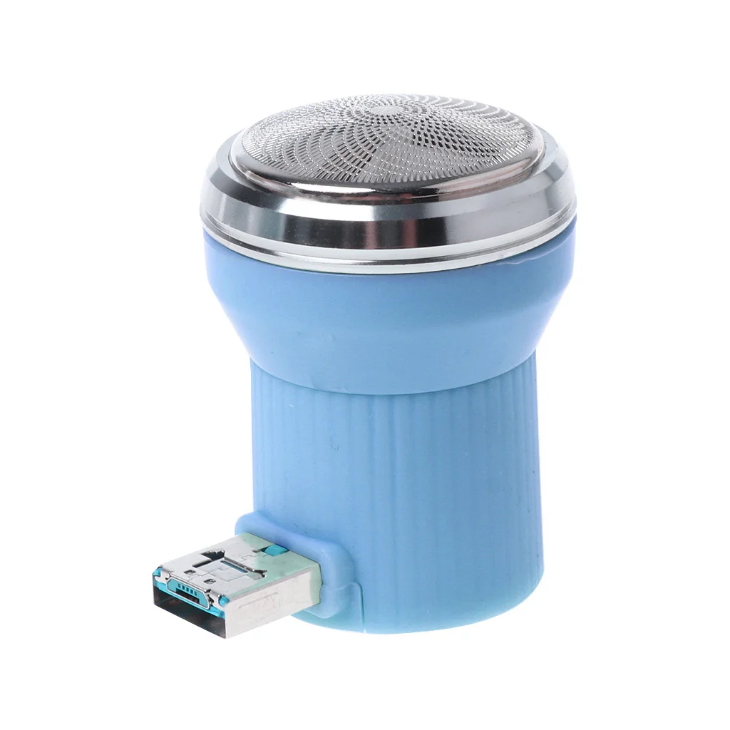 Креативная портативная мини-бритва для электробритва с зарядкой от usb - Цвет: Синий