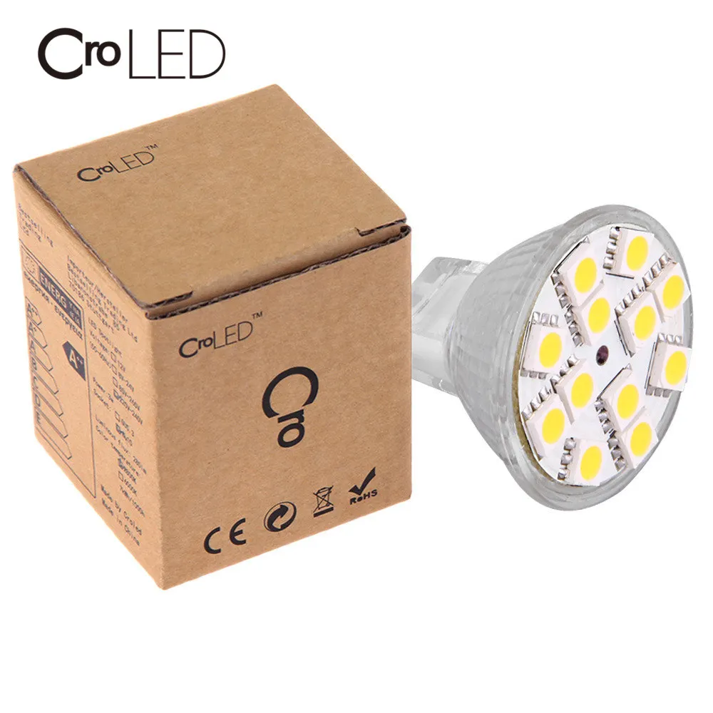 

CroLED MR11 Spotlight Lamp Bulb 12V G4 1.8W 12SMD5050 LED Home Spot Light