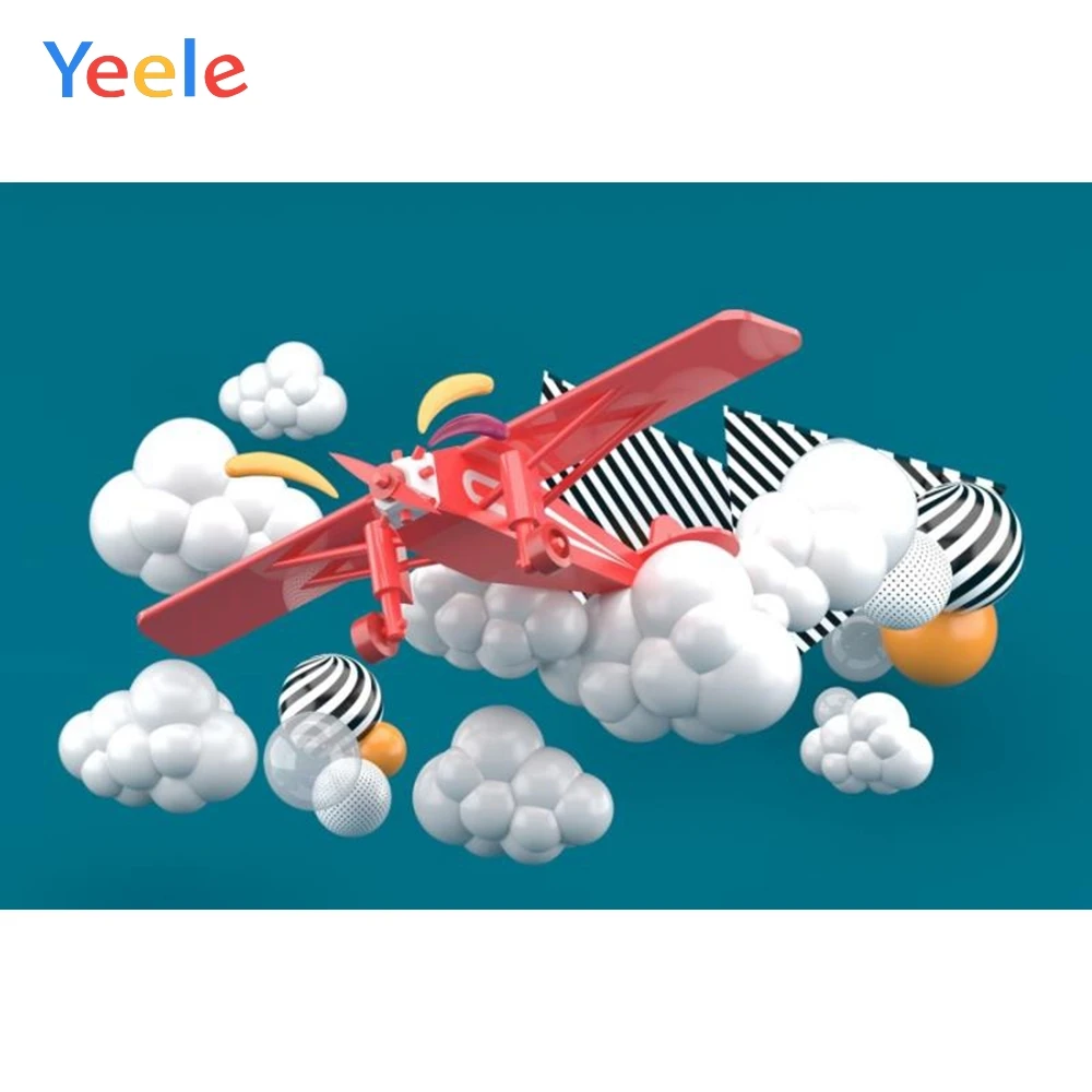 Yeele мультфильм Белое Облако самолет фоны детский портрет фотография Фон
