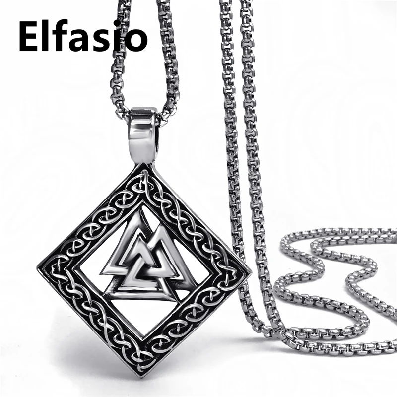 Мужские Мальчики Valknut Odin символ Соединенных воинов амулет кулон с 18 &quot-30&quot