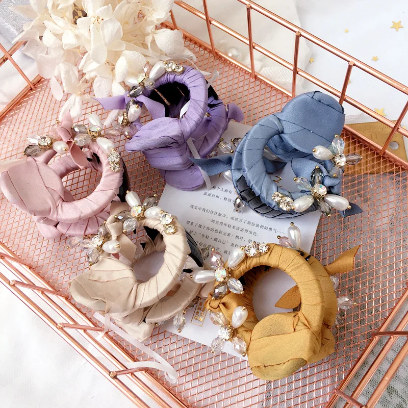 Fashion Girl Retro crystal Hair Claws Beam Hairpin Women Hair Accessories Beauty Hair Crab Clamp Headwear small Hair Clip