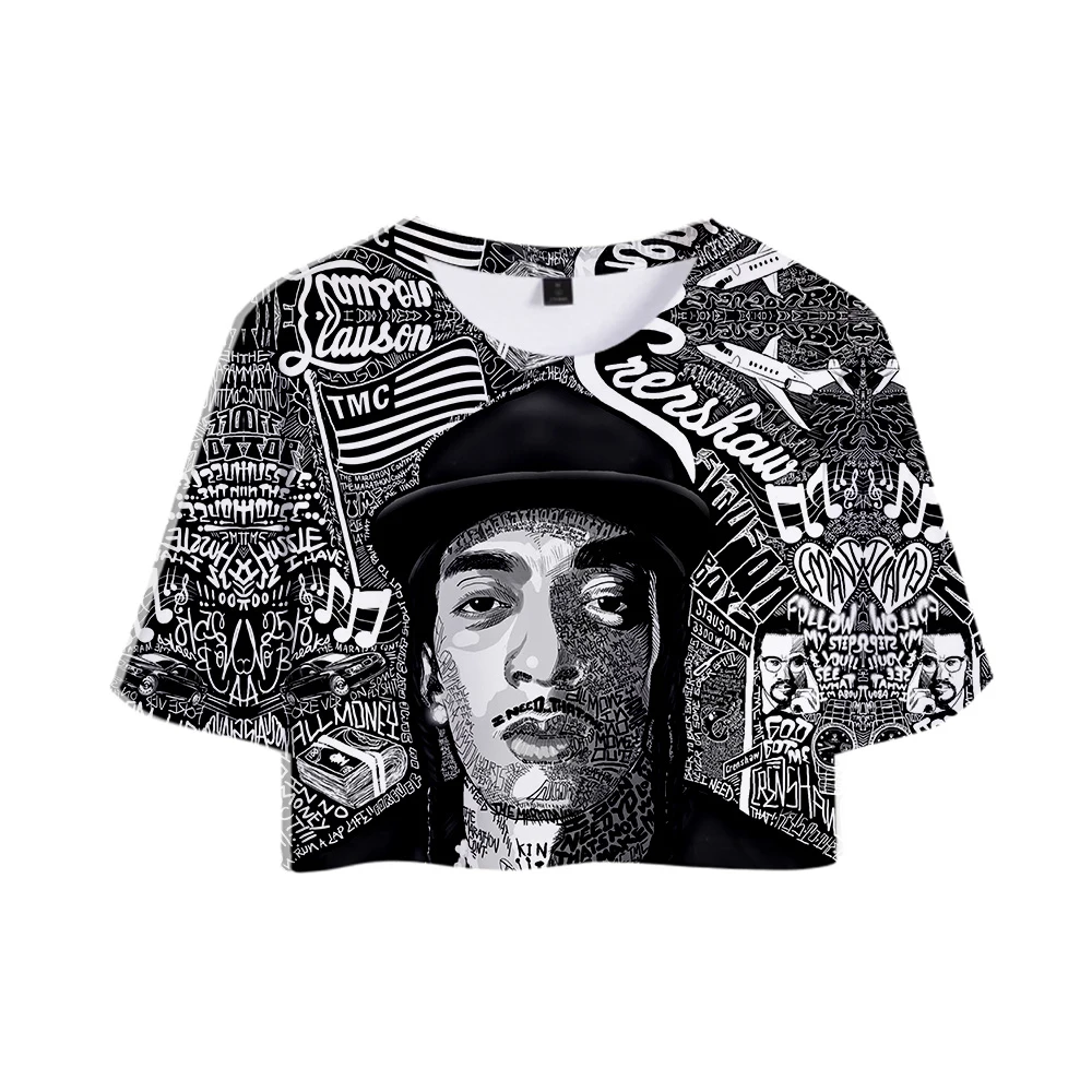 

2019 T-shirt 3D Rep nipsey hussle Summer women sexy short T-shirts Women Fans Casual Clothes New Hot Sale t shirt Plus Size XXL