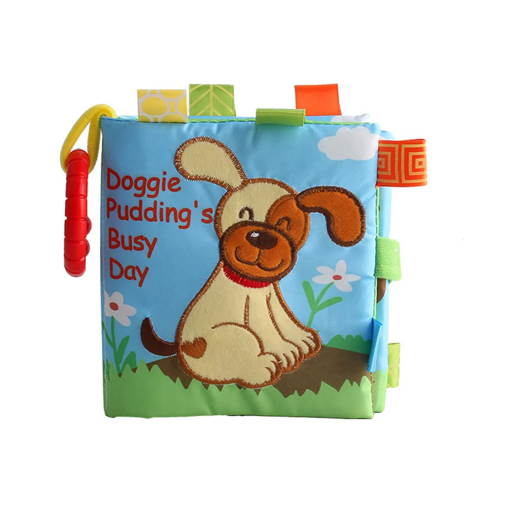 Развивающая 3D животное ББ звук Ткань Книга обучающая игрушка раннее образование обучающая Математика Игрушки для девочек - Цвет: C