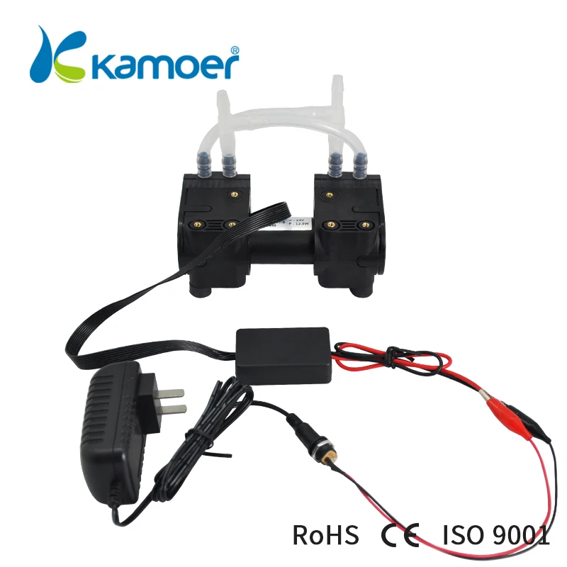 Kamoer KVP15 24V микро мембранный вакуумный/воздушный насос с бесщеточным двигателем постоянного тока и двойной головкой