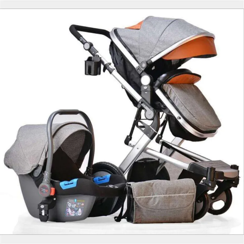 

baby stroller High landscape 2 in 1 baby stollers seat folding portable trolley four wheel trolley