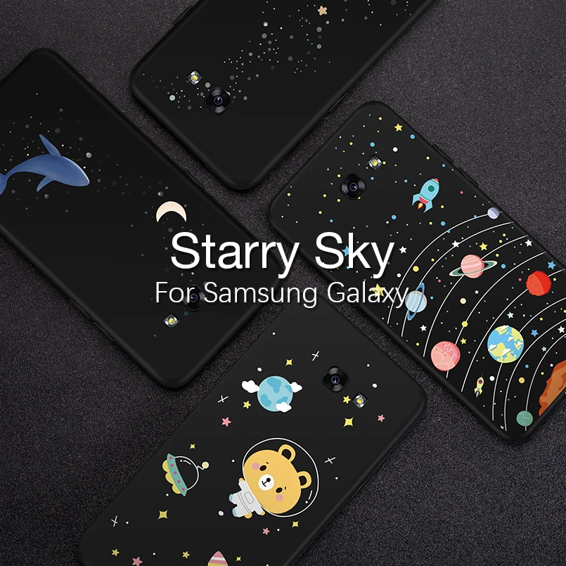 

TOO Silicone Cartoon Case For Samsung a5 2017 Original Patterend Phone Cases For Galaxy A8 2018 S8 S9 Plus Capa Coque Fundas
