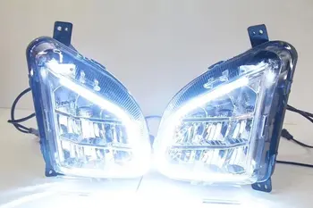 

eOsuns led drl daytime running light + led fog lamp + turn signal + blue night light + wireless control for chevrolet equinox RS