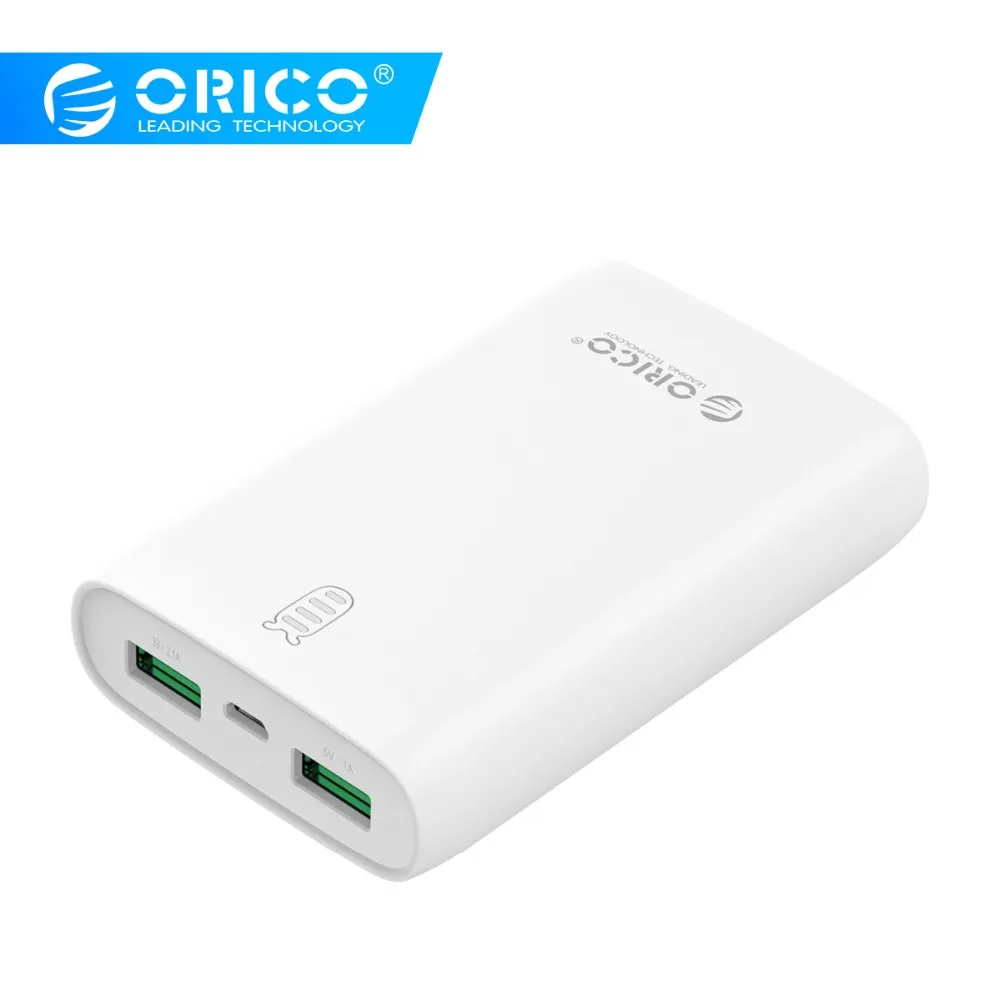 

ORICO 6000mah Power Bank Dual Output External Battery Charge for Mobile Phone & Tablet with 30cm USB Cable