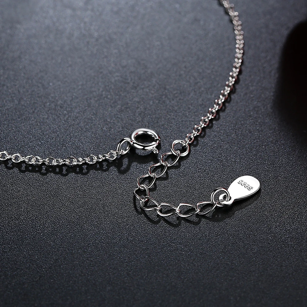 ELESHE Real 925 Sterling Silver Chain Bracelet & Bangle Cute Crystal Boy Charm Bracelet For Women Girls Children Kids Jewelry