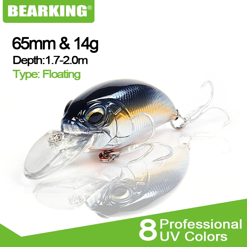 

Retail 2015 good fishing lures,Bear King 65mm,14g crank.dive 2m,pike fishing