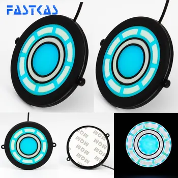 

LED DRL Daytime Running Light 100% Waterproof Blue White Color Day Light Fog Light 12v 9cm Turning Signal Car Running Light