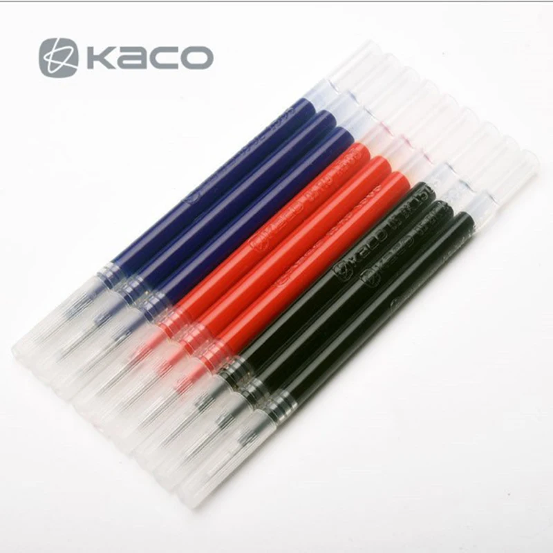 10 шт. синие/черные/красные чернила для KACO pen 0 5 мм ручка подписи школы офиса