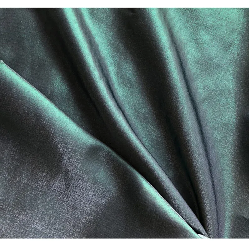 CF551 иллюзорная Luste Бирюзовая шелковая атласная Тенсел хлопок льняная ткань Цветная глазурь модная ткань для женского модного платья